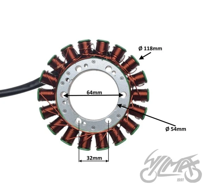 Stator 18 cewek do Suzuki DL1000 V-Strom — 2003–2010 — ujęcie 2