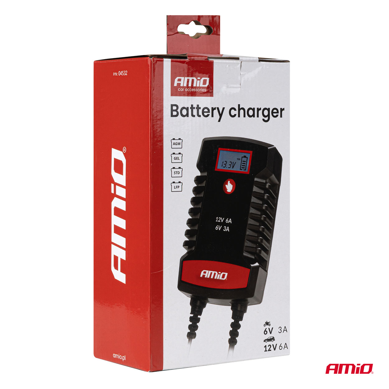 Prostownik cyfrowy AGM GEL STD LFP MAX 6A 6 V 12 V PRO HOOK — ujęcie 12