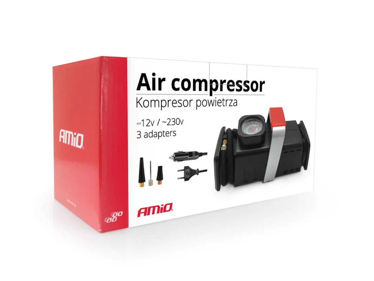 Kompresor samochodowy 12V/230V AMIO Acomp-02 — ujęcie 2