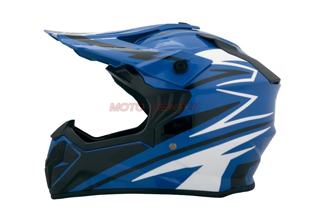 Kask crossowy BLEXX Dziecięcy MD-911 Junior niebieski/czarny M Homologacja ECE — ujęcie 2