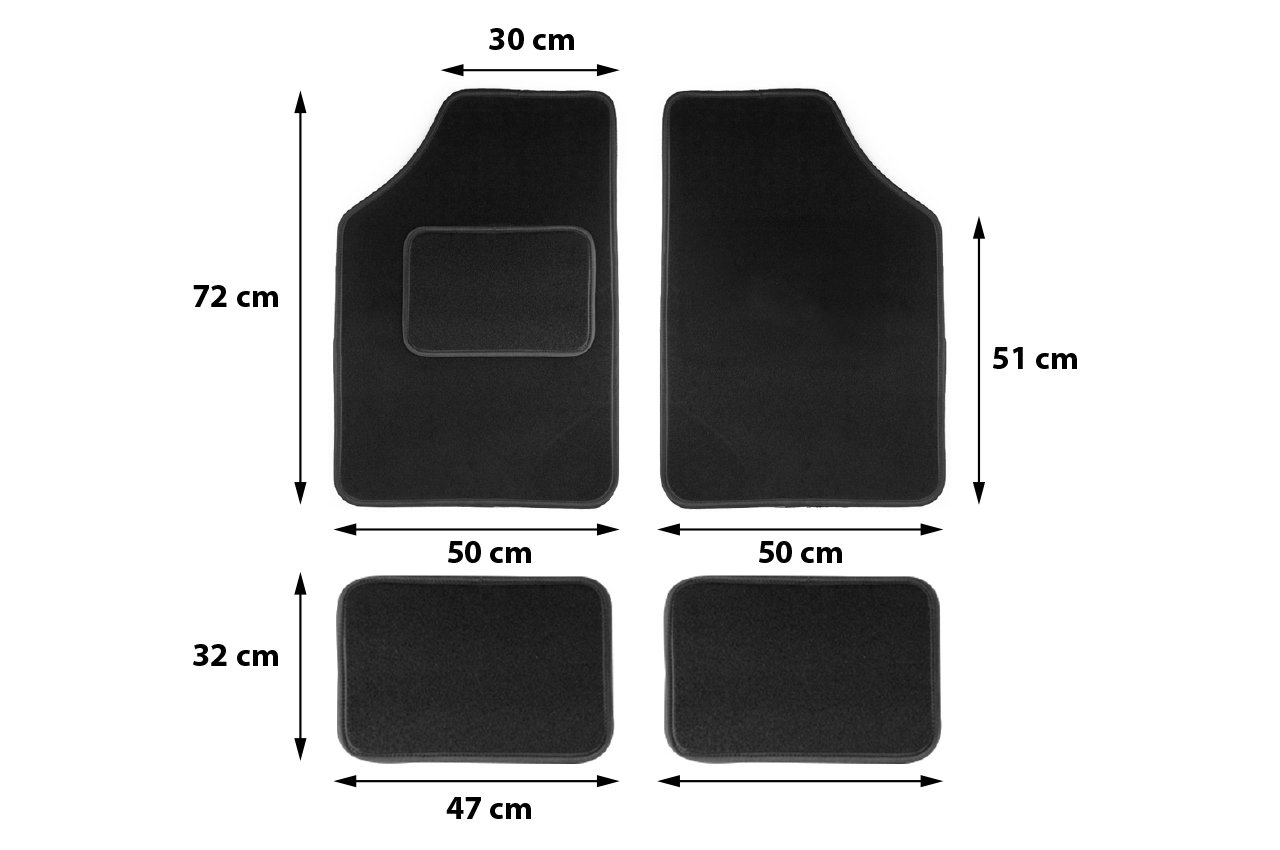 Dywaniki samochodowe tekstylne uniwersalne TEX-1 — ujęcie 2
