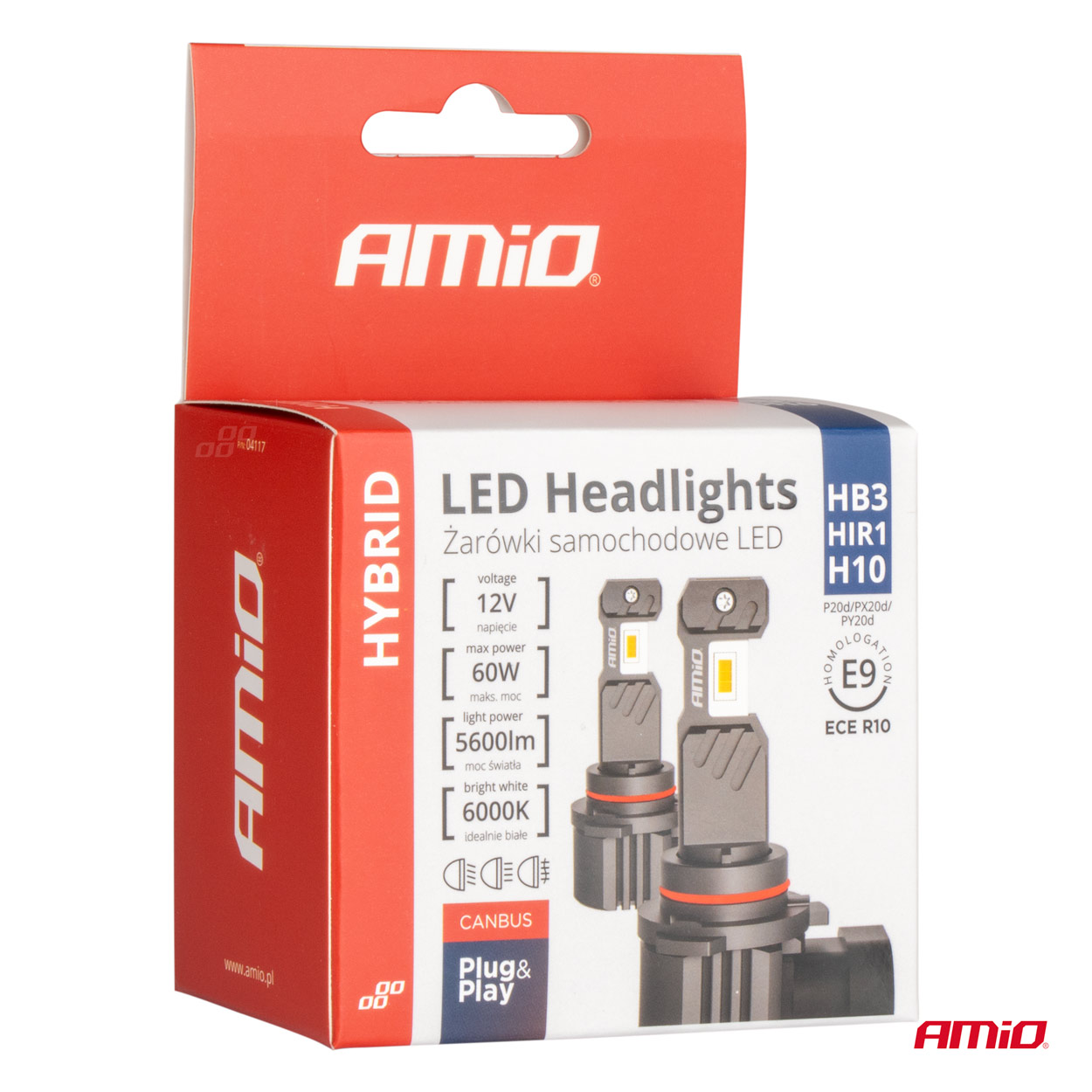 Żarówki samochodowe LED seria HYBRID HB3 HIR1 H10 6000K Canbus 60 W — ujęcie 5