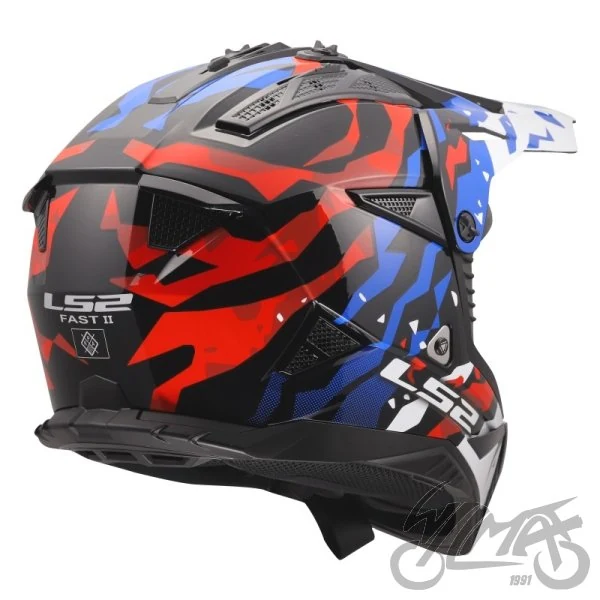 Kask LS2 MX708 Fast II Grotesk White Blue Red — L — ujęcie 5