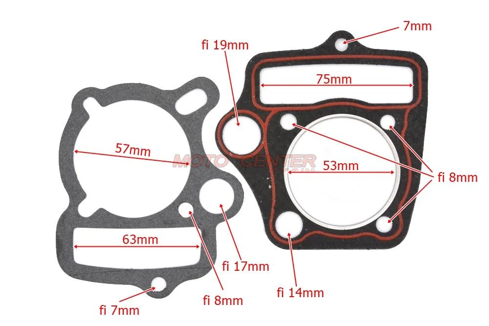 Uszczelki cylindra 110 cm³ Cross Quad ATV 4T — ujęcie 2