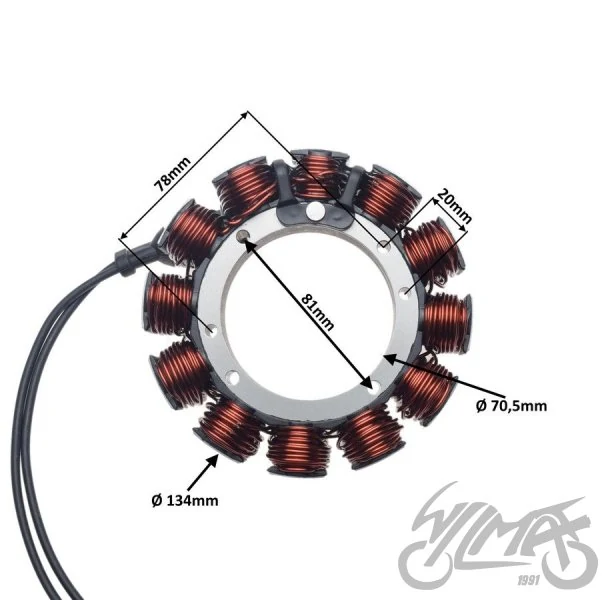 Stator 12 cewek do Harley-Davidson 29987-99B — ujęcie 2