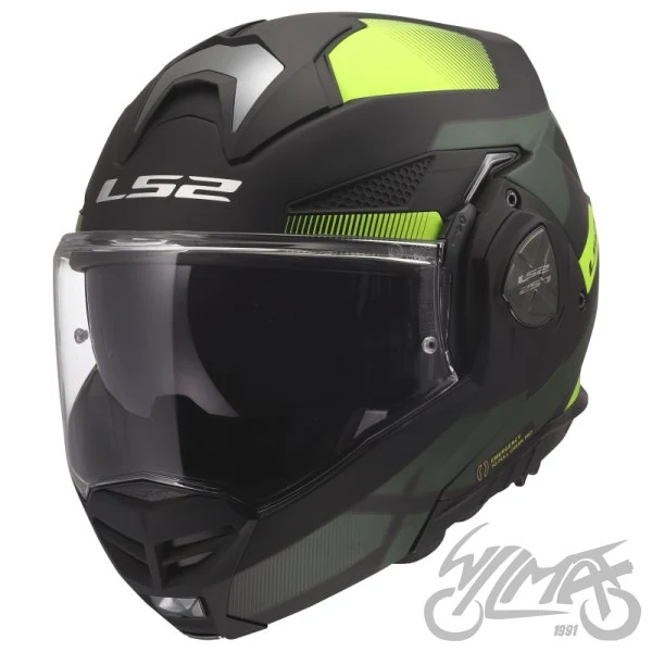 Kask szczękowy LS2 FF901 Advant X Nova Black H-V Yellow — S — ujęcie 1