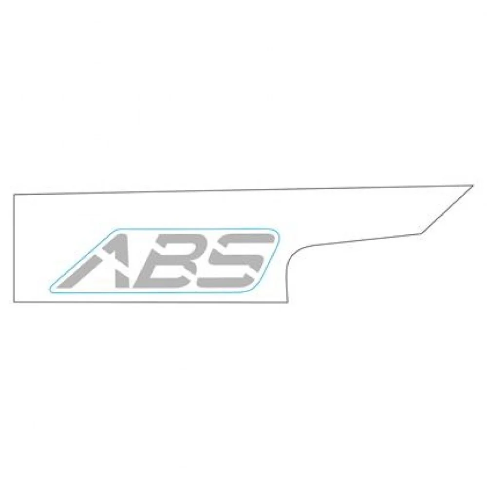 Naklejka "ABS" błotnika przód szara prawa (nr kat.1210342-008000) (Zontes ZT 310-R)