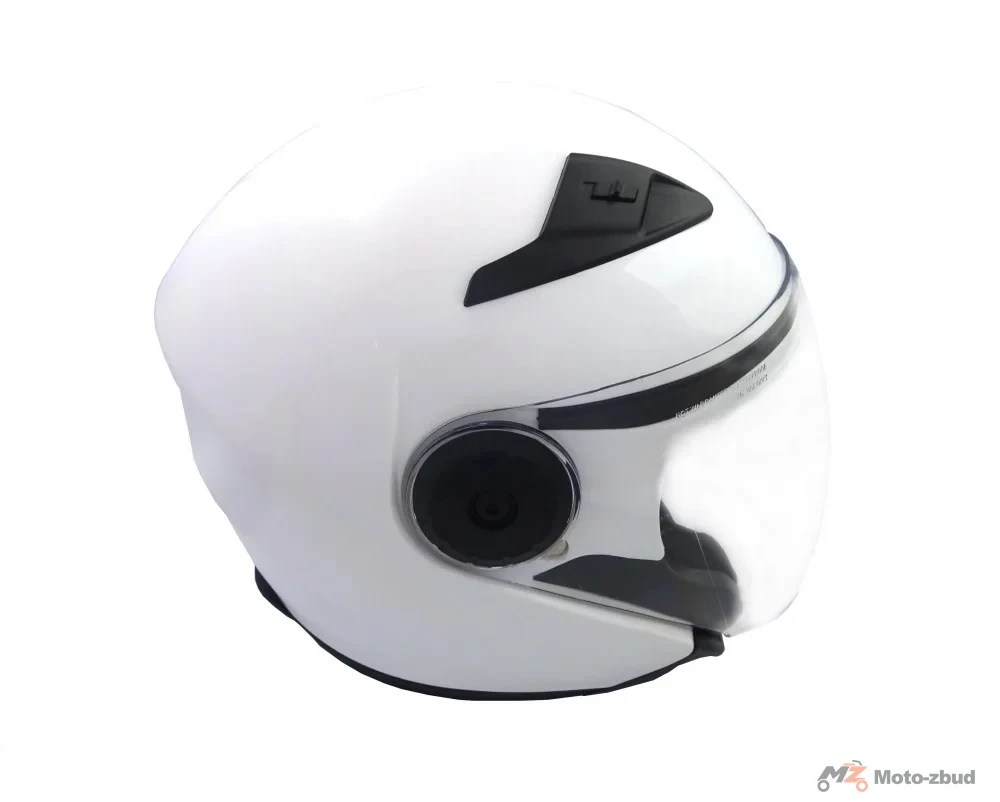 Kask Ferro 810A z szybą i blendą przeciwsłoneczną bez szczęki biały M — ujęcie 2