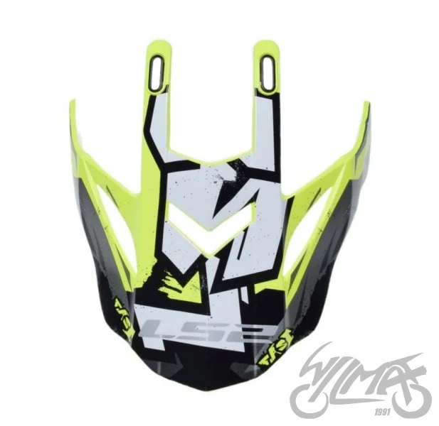 Daszek kasku MX437 evo crusher black h-v yellow — ujęcie 2