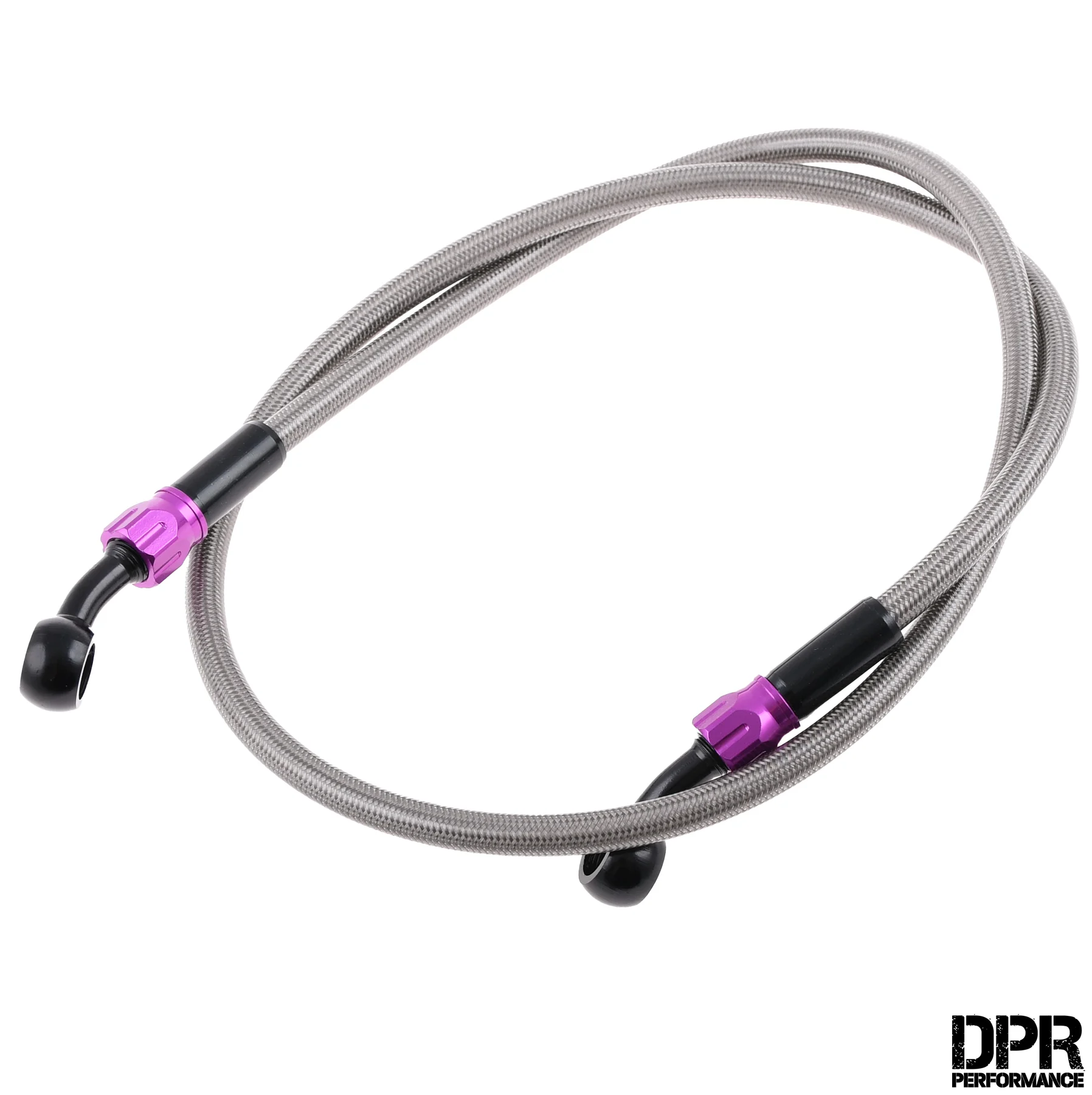 Przewód hamulcowy w oplocie 90 cm srebrno fioletowy V2 DPR Performance — ujęcie 3