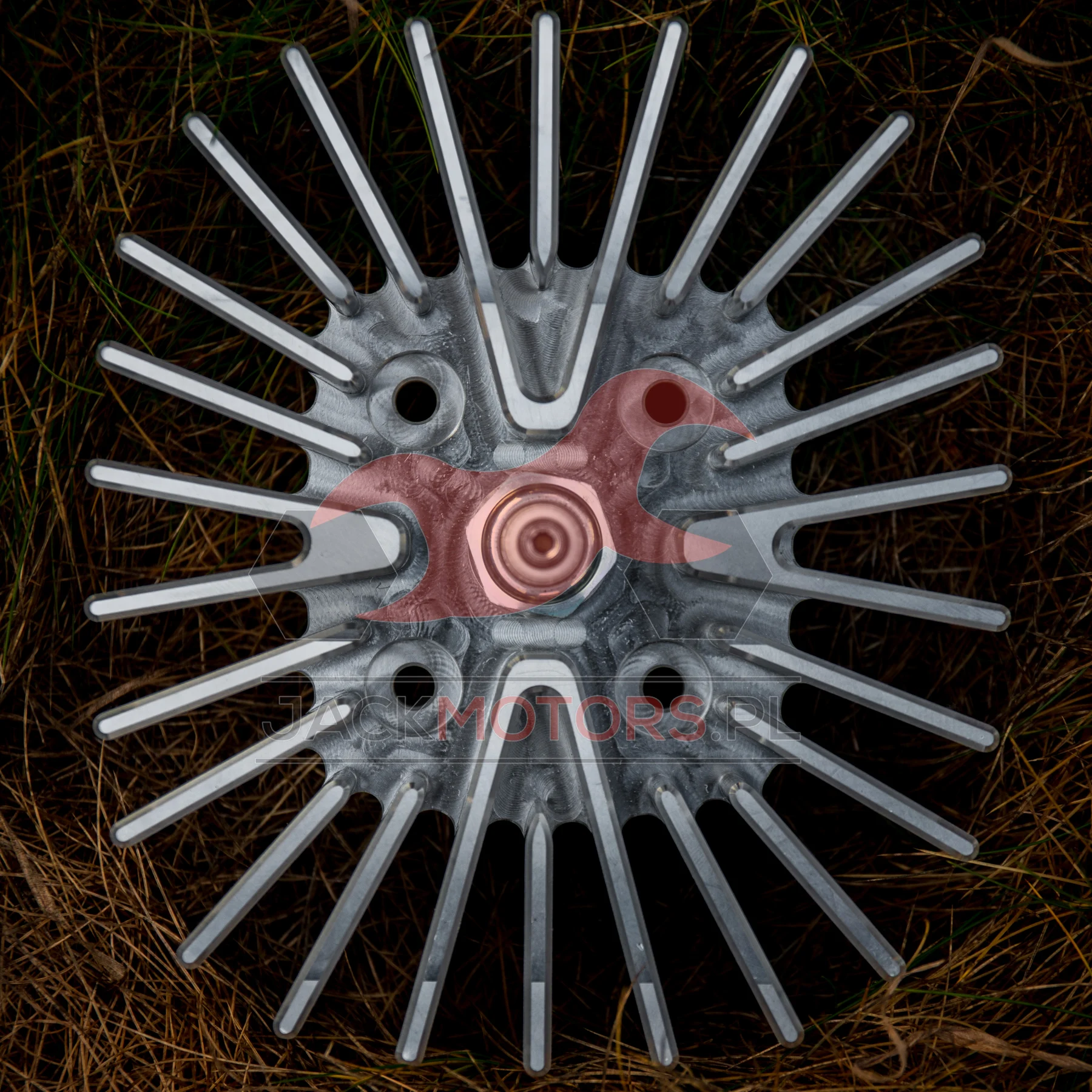 Głowica cylindra Jawa 50 40 mm tuning aluminium CNC słoneczko DPR Performance — ujęcie 2