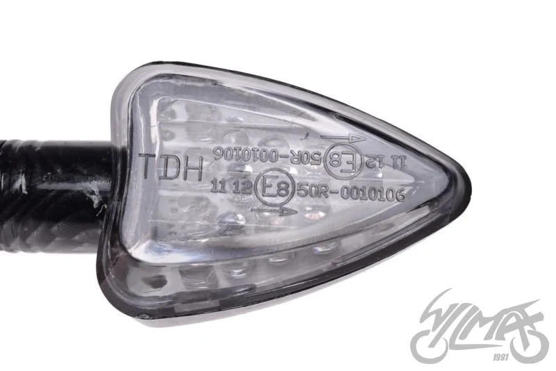 Kierunkowskazy LED carbon, biały klosz 12 V 1 W — para AM1312 — ujęcie 2