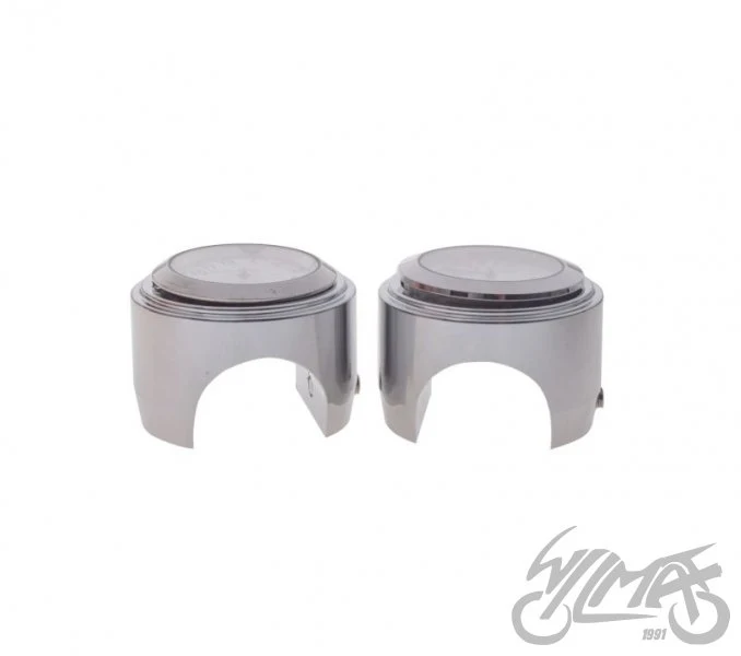 Zegarek i termometr na kierownicę — zestaw chromowany, 44 mm — ujęcie 2