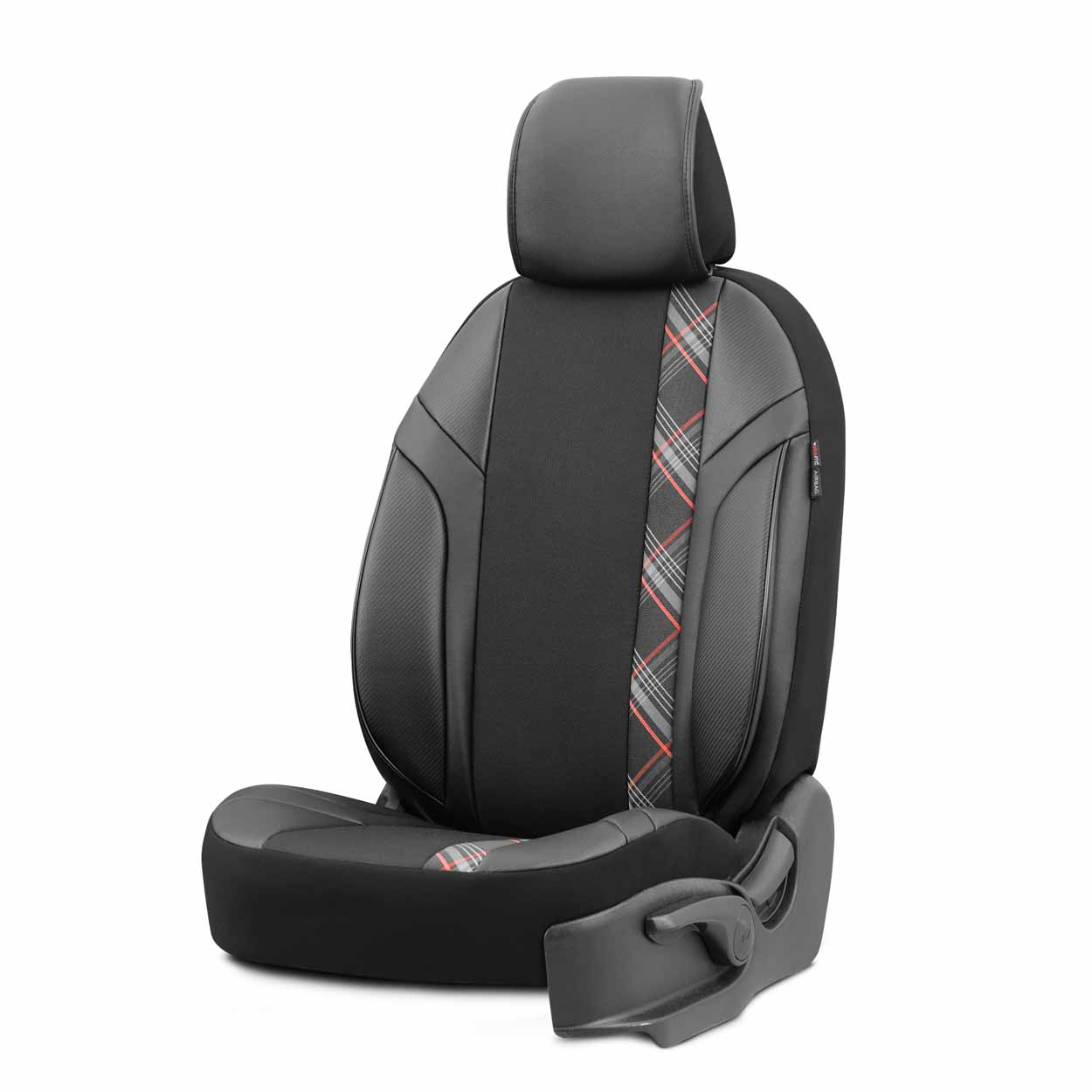 Komplet pokrowców na fotele samochodowe OTOM HORIZON 1801 RED 3-ZIP — ujęcie 2