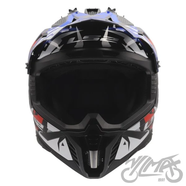 Kask LS2 MX708 Fast II Grotesk White Blue Red — L — ujęcie 3
