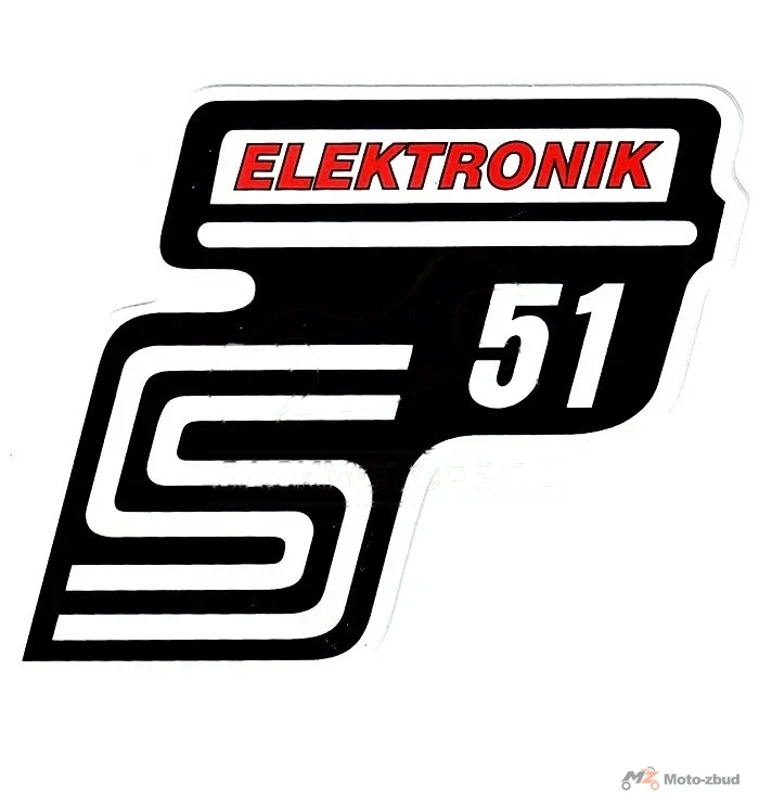 Naklejka Simson pokrywy elektronik czerw.