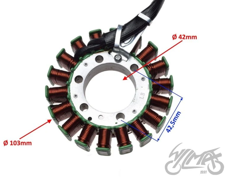 Stator zapłonu 18 cewek do Shineray ATV250 ST-9C — ujęcie 2