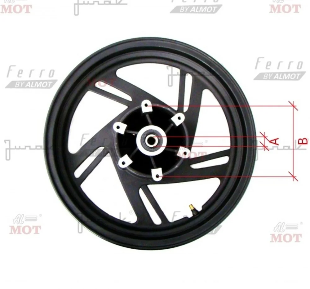 Junak M25 250 cm³ felga 15 × 3,00 koła tył (5-ramienna) czarna — ujęcie 3