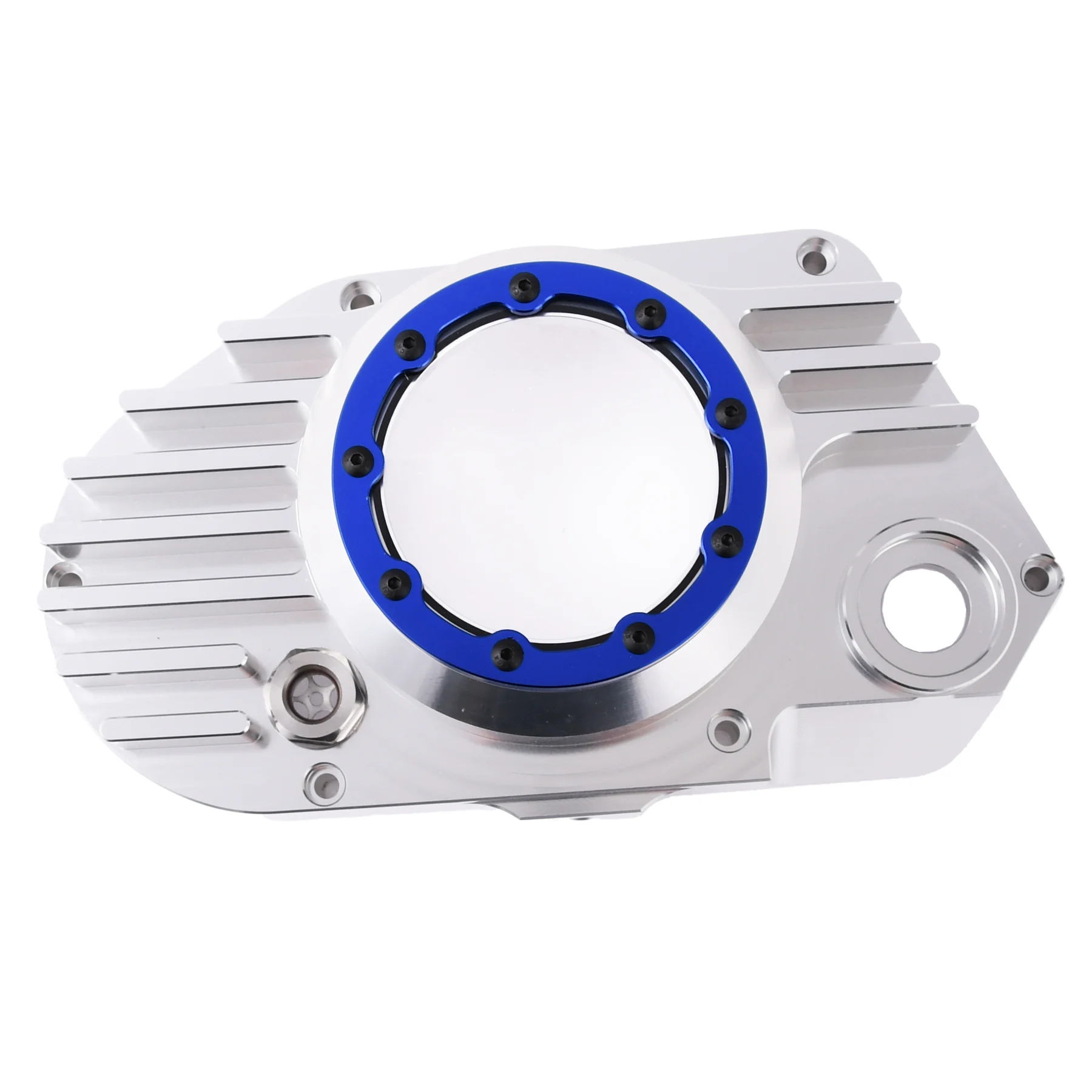 Pokrywa silnika Simson S51 SR50 lewa aluminium CNC clear niebieski + śruby DPR Performance — ujęcie 6