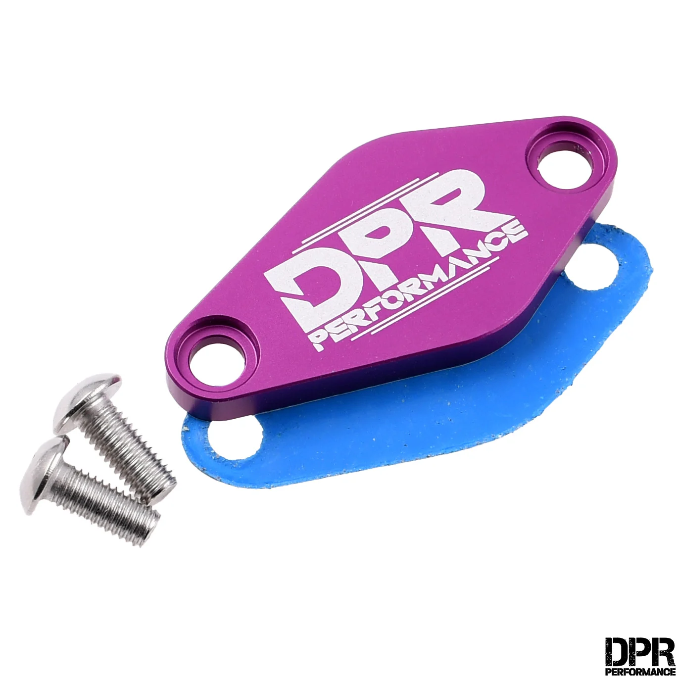 Zaślepka dozownika oleju fioletowa DPR Performance Minarelli AM6 / Derbi D50B0 EBS050 — ujęcie 1