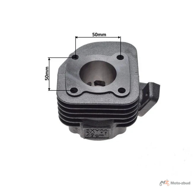 Cylinder 50 cm³ 2T 40,00 tłok z okienkami sworzeń 10 — ujęcie 2