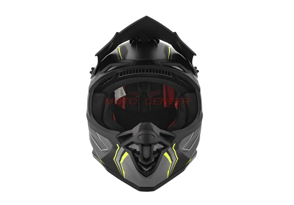 Kask crossowy BLEXX YS-217 czarny mat/grafit/zielony S Homologacja ECE R22.06 — ujęcie 3