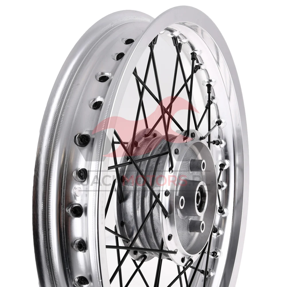 Koło jezdne Simson 2,15 × 16 S50/51/70 aluminium DPR Classic czarne szprychy — ujęcie 5