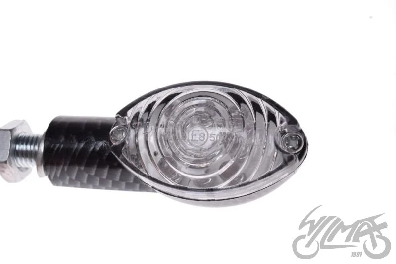 Kierunkowskazy LED carbon, biały klosz 12 V 1 W — para AM13271 — ujęcie 2