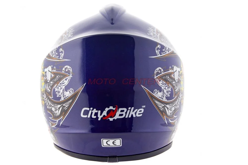 Kask crossowy City-Bike Dziecięcy WL-801A Junior Tatan niebieski XS — ujęcie 3