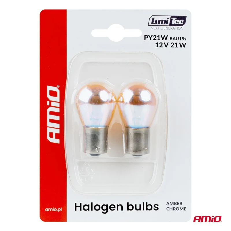 Żarówki halogenowe PY21W 12V 21W BAU15S LumiTec pomarańczowe chrom 2szt. — ujęcie 6