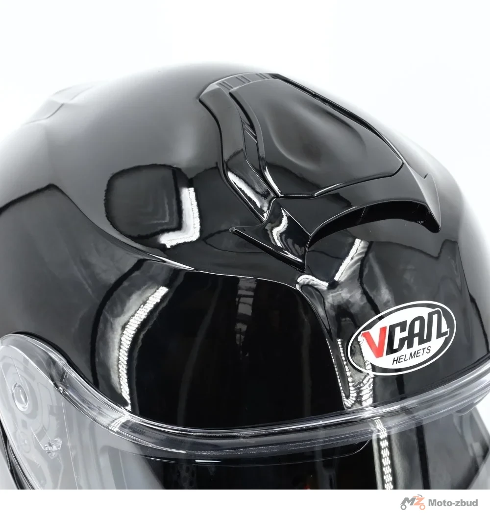 Kask VCAN model H272 Black z podnoszoną szczęką i blendą czarny XXL — ujęcie 2