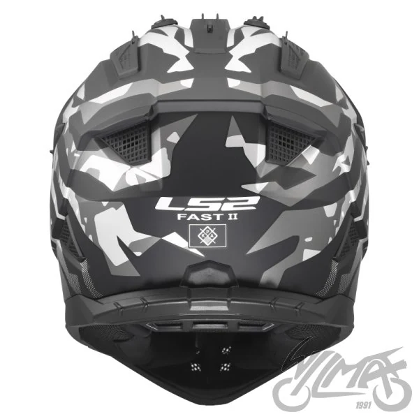 Kask LS2 MX708 Fast II Grotesk Black Grey — M — ujęcie 4