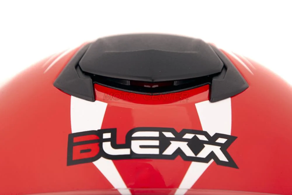 Kask zamknięty z blendą BLEXX MD-820 czerwono-biały rozmiar S ECER22.06 — ujęcie 5