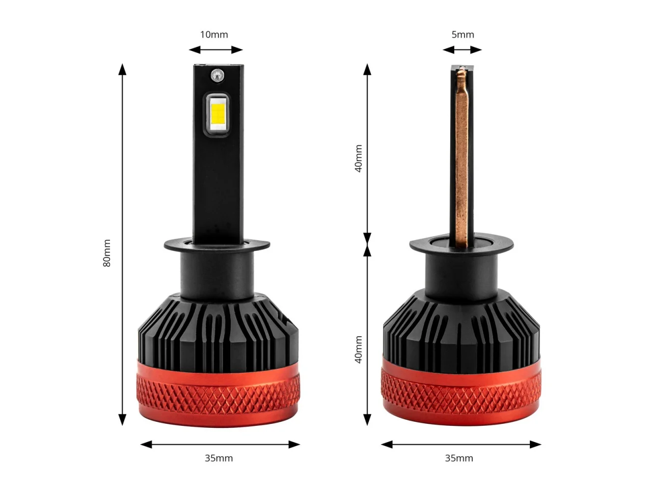Żarówki samochodowe H1 LED X3 Series AMIO — ujęcie 7