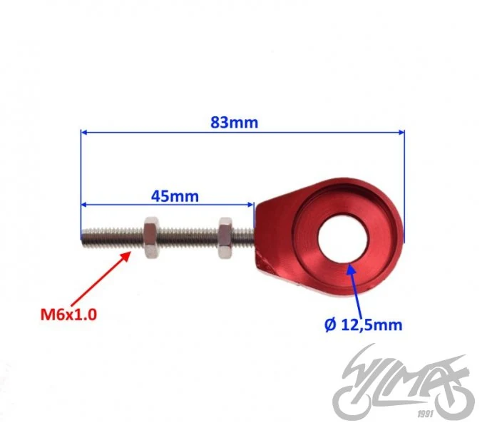 Napinacz łańcucha 12 mm do pit bike typu CRF50 — ujęcie 2