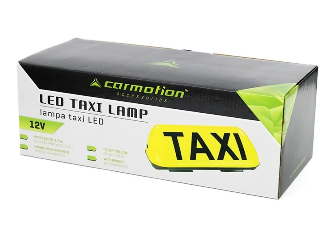 Lampa # Sygnalizator # Znak TAXI - na magnes ŻÓŁTY z wtyczką zapalniczki — ujęcie 9