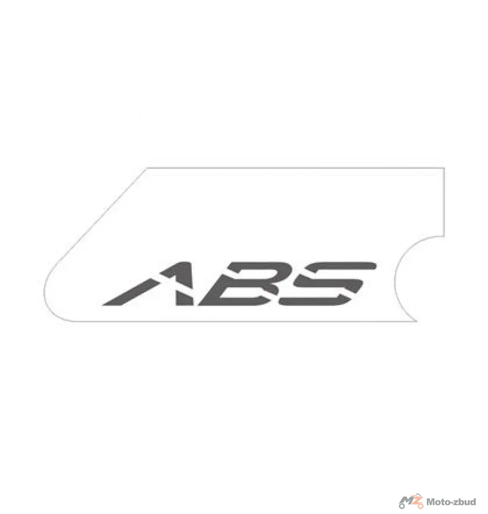 Naklejka "ABS" na błotnik przód szara prawa (nr kat.1210343-033000) (Zontes ZT 350-R)
