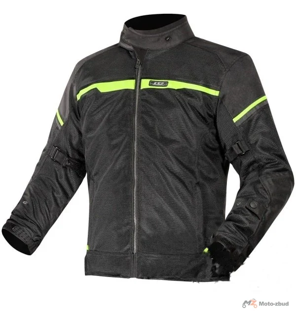 Kurtka motocyklowa LS2 Riva męska Black Neon Yellow — XXL