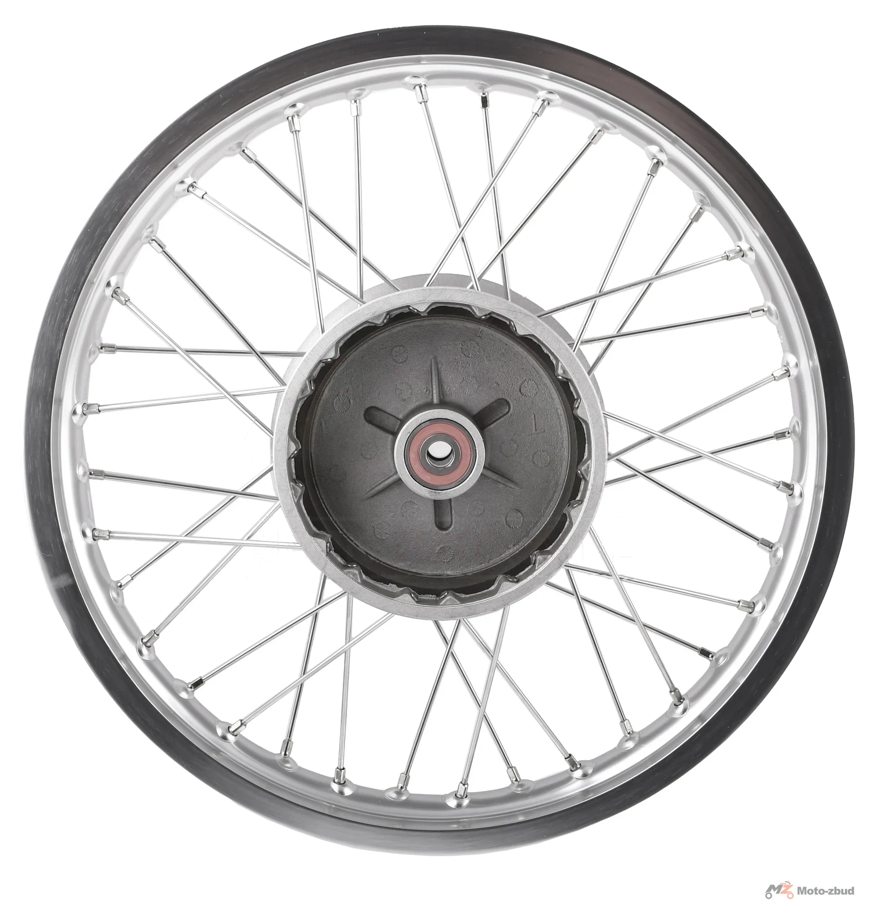 Koło jezdne tył MZ ETZ 250 2,15 × 18 aluminium DPR Classic srebrna piasta + szprychy INOX — ujęcie 2