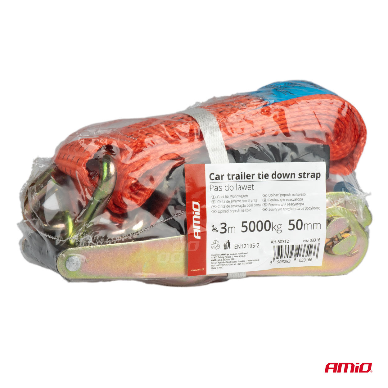 Pas transportowy z napinaczem do lawet 5T 5000 kg 50 mm 3m — ujęcie 6