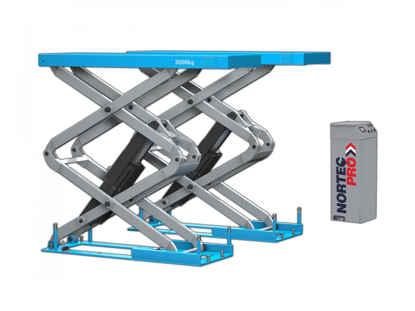 Podnosnik nozycowy 3T 2M podposadz NORTEC PN3000C — ujęcie 3