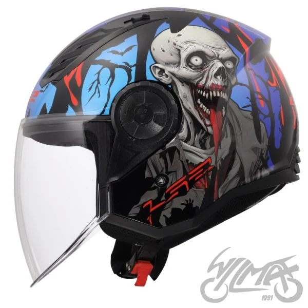 Kask LS2 OF616 Airflow II zombie II bl.r. Blue — rozmiar S — ujęcie 2