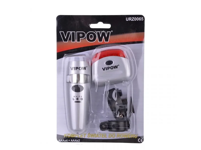Komplet świateł do roweru VIPOW — ujęcie 2