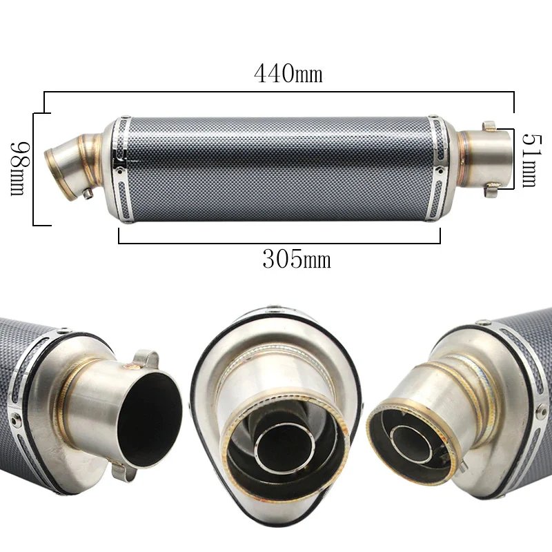 Końcówka wydechu UNI triangle long titanium kpl. — ujęcie 1