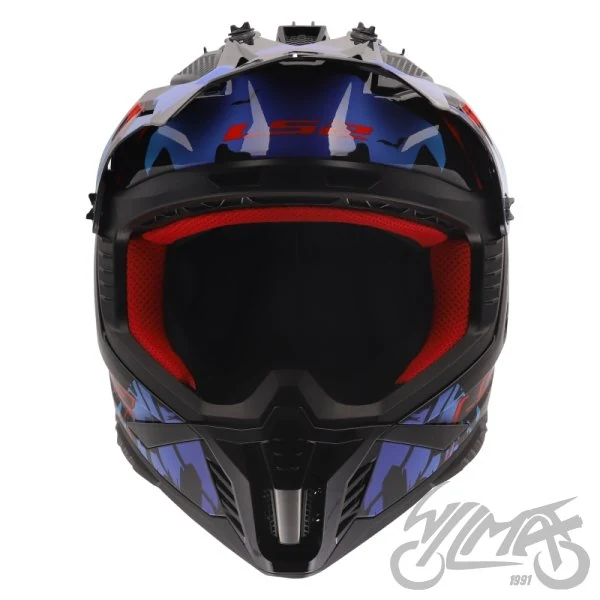 Kask LS2 MX708 fast II zombie II bl. Red Blue — rozmiar S — ujęcie 3