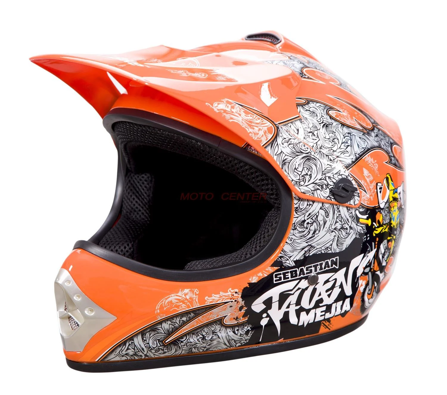 Kask crossowy City-Bike Dziecięcy WL-801A Junior Tatan pomarańczowy L — ujęcie 1