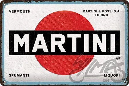 Tablica plakat 20 × 30 martini logo white 22346 — ujęcie 1