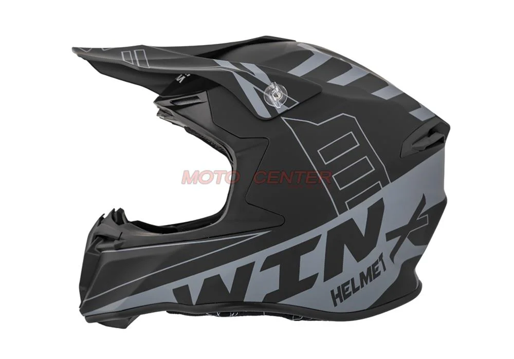 Kask crossowy BLEXX MD-902 czarny/grafit Matowy rozmiar XS Homologacja ECE R22.06 — ujęcie 2