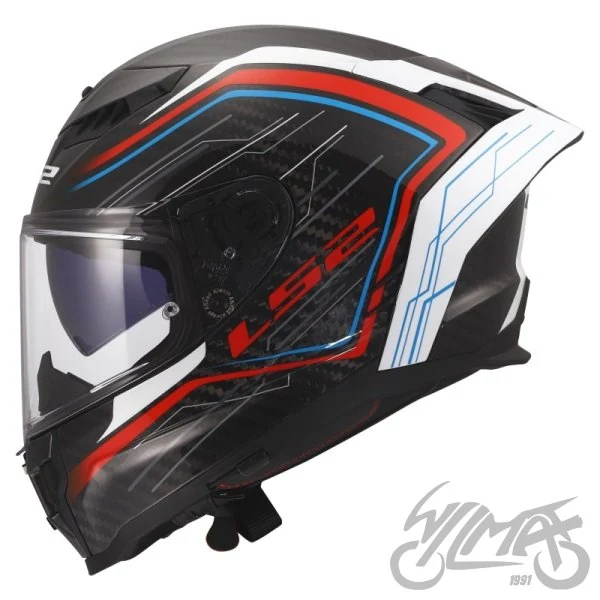 Kask LS2 FF807 Dragon Subic White Blue Red — rozmiar S — ujęcie 2
