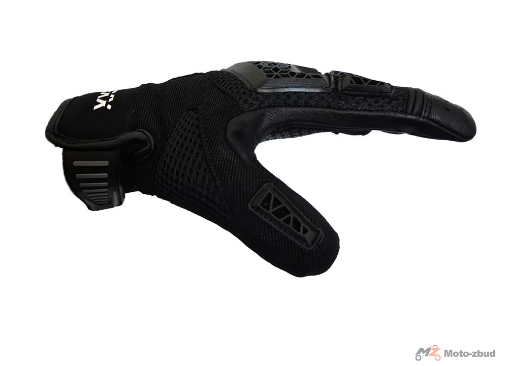 Rękawice tekstylno-skórzane krótkie BLEXX EG-2554 czarne 3XL — ujęcie 3
